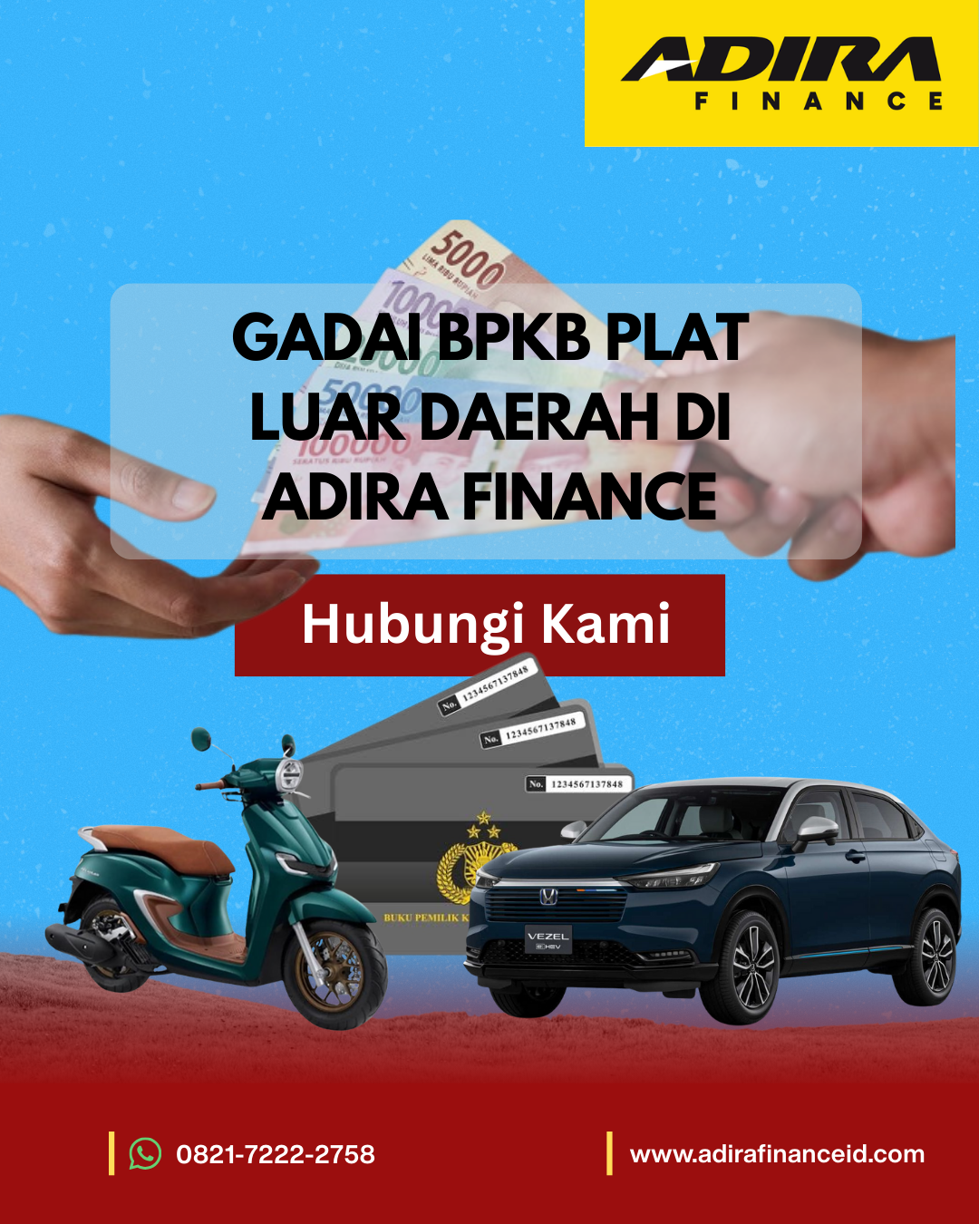 Gadai BPKB Plat Luar Daerah di Adira Finance